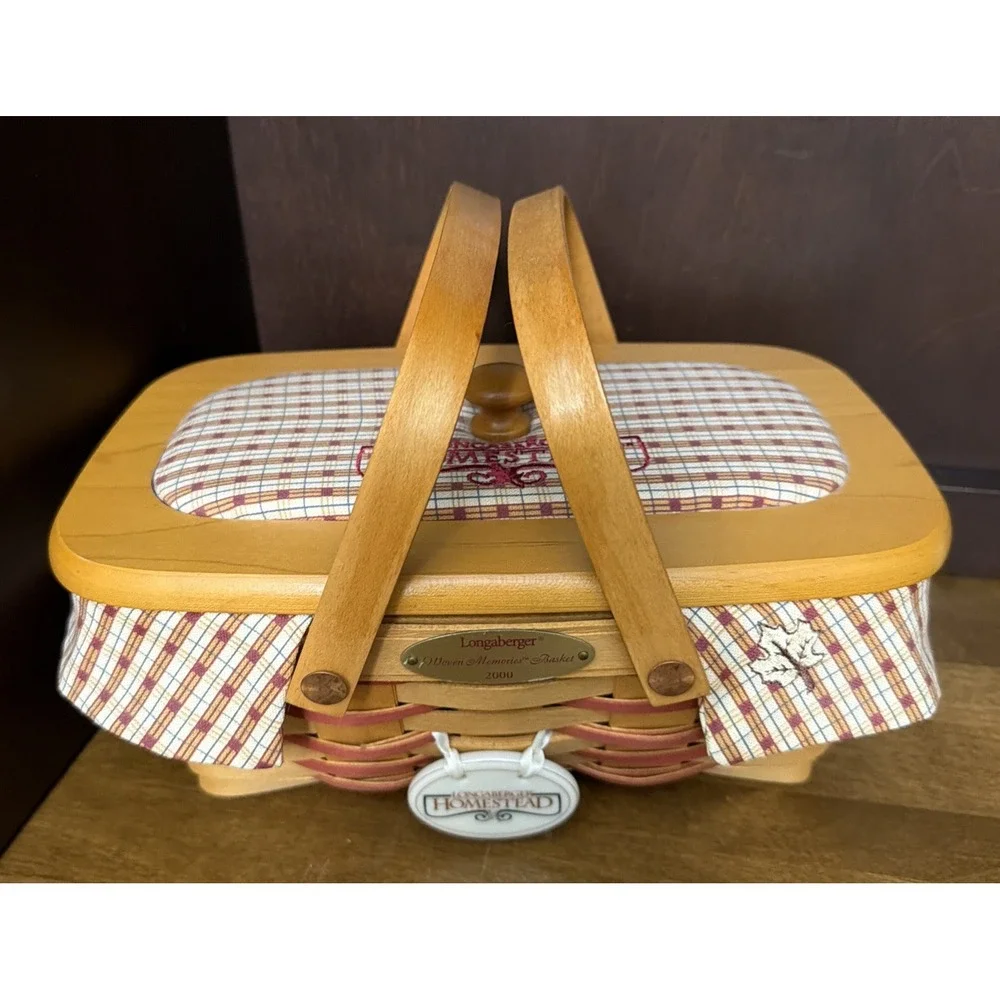 Longaberger Woven Memories Basket 2000 Homestead with Lid and Liner
